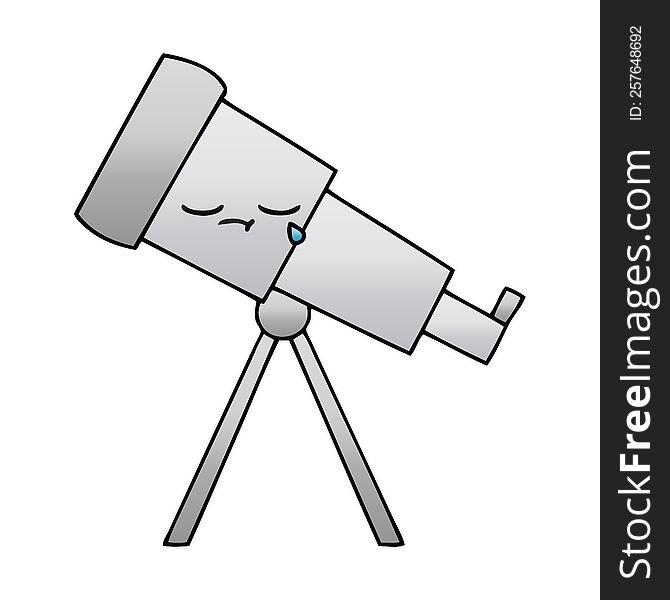 Gradient Shaded Cartoon Telescope