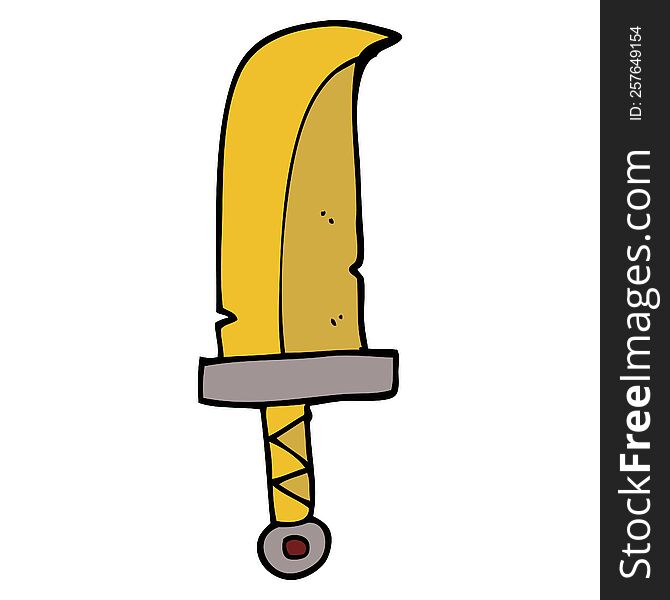Cartoon Doodle Dagger