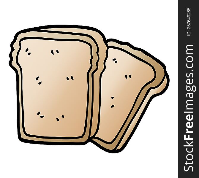 cartoon doodle slices of bread