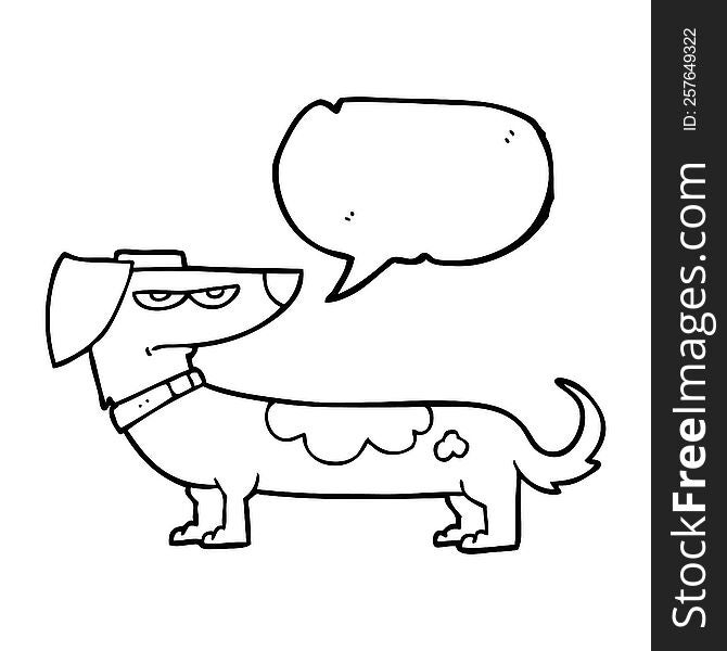 Speech Bubble Cartoon Annoyed Dog