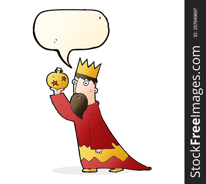 one of the three wise men with speech bubble