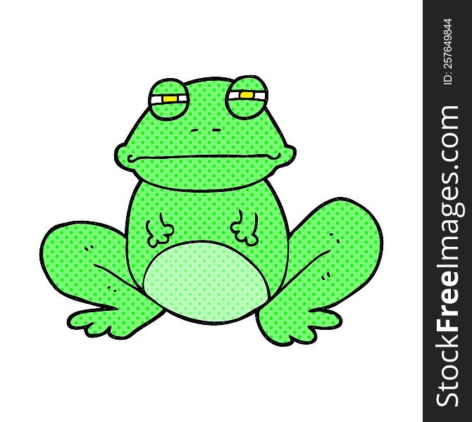 freehand drawn cartoon frog