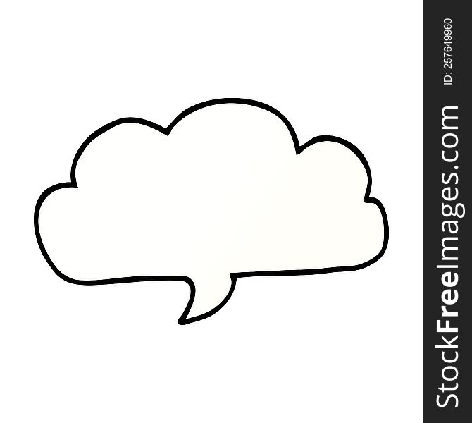 Cartoon Doodle Cloud Speech Bubble