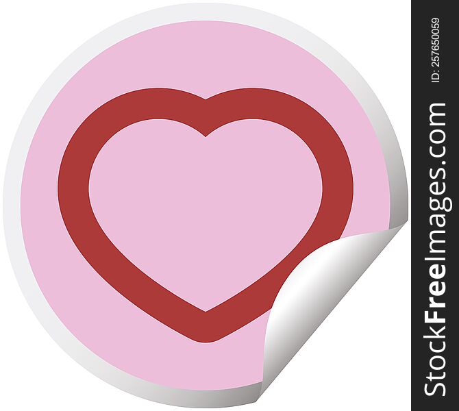 heart symbol graphic vector illustration circular sticker. heart symbol graphic vector illustration circular sticker