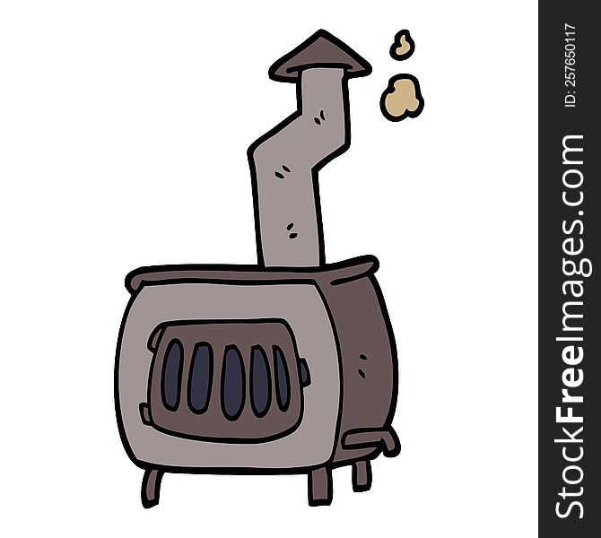 cartoon doodle old wood burner