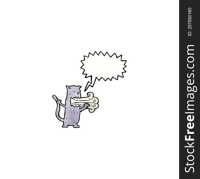 Cat With Bad Breath Cartoon