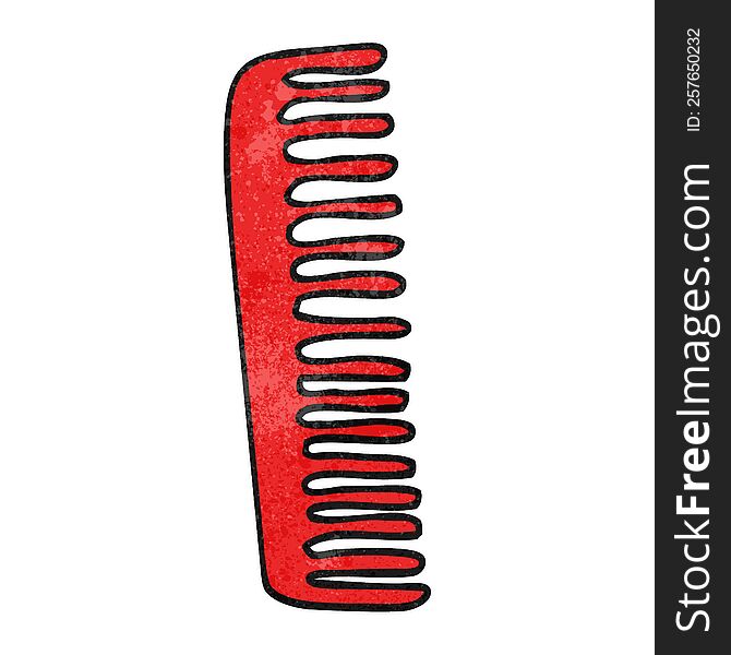 freehand textured cartoon comb