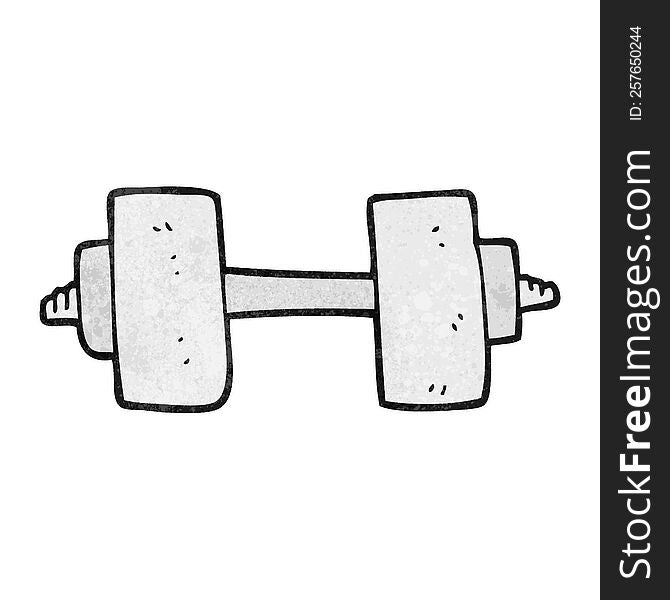 freehand textured cartoon dumbbell