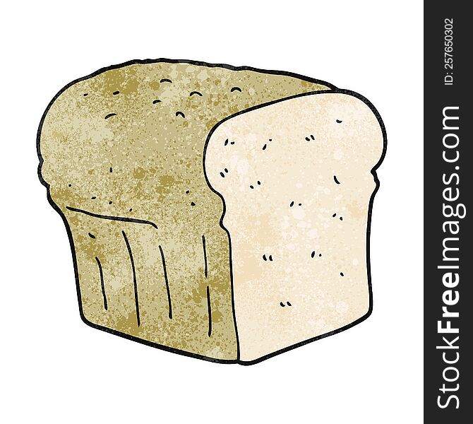 freehand textured cartoon bread