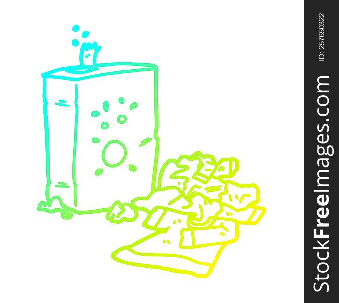 Cold Gradient Line Drawing Washing Powder And Laundry