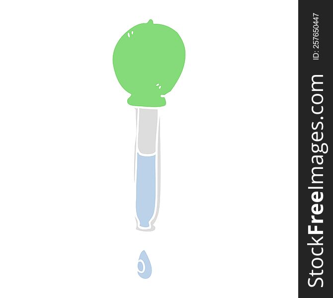 flat color style cartoon pipette