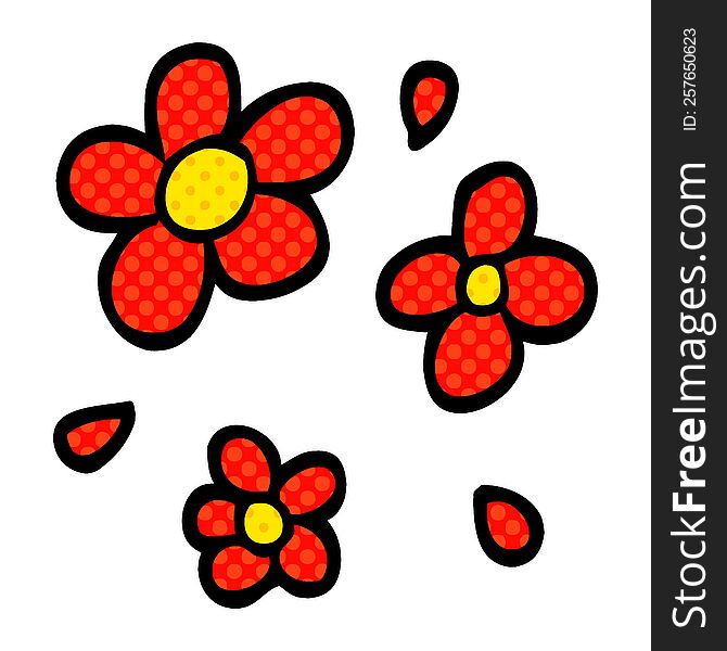 Cartoon Doodle Decorative Flowers