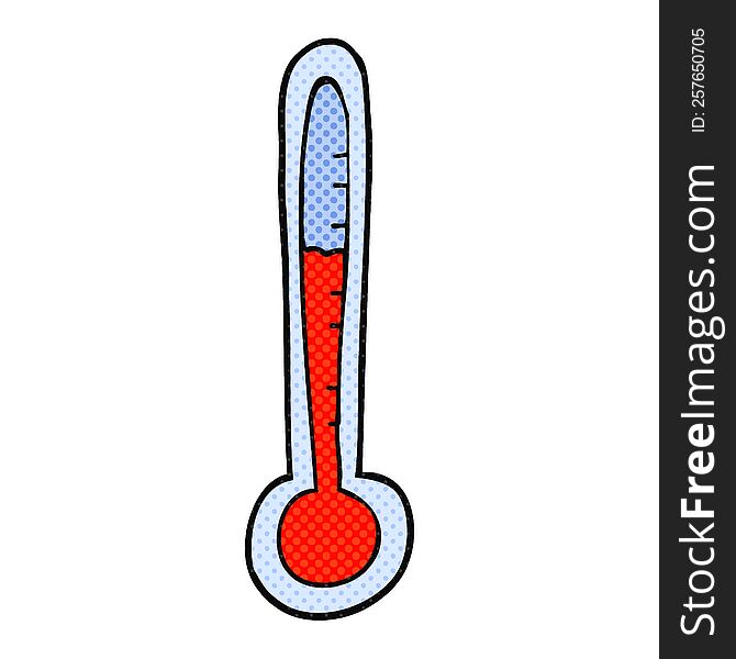 freehand drawn cartoon temperature gauge
