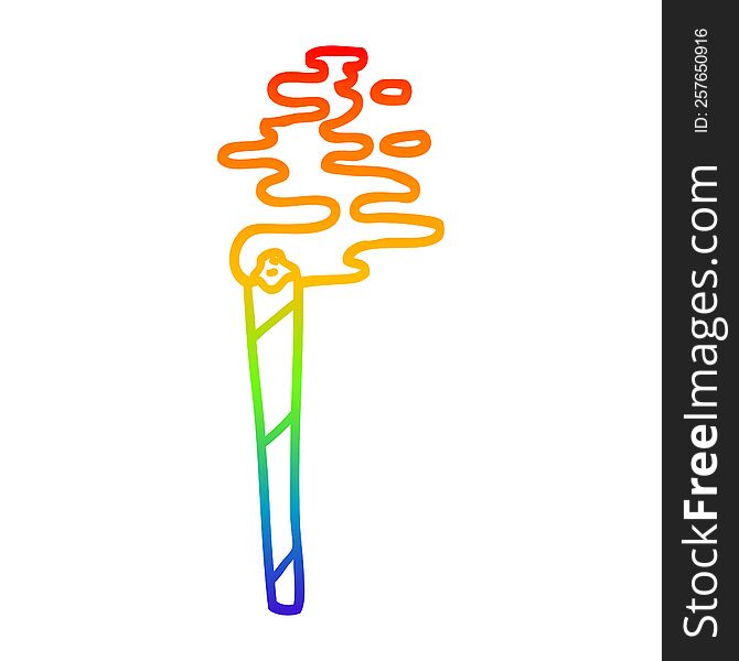 Rainbow Gradient Line Drawing Cartoon Medical Joint