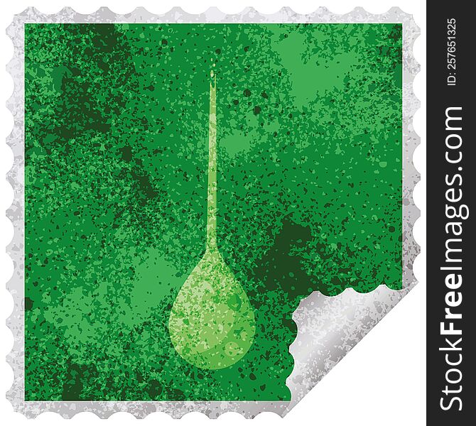slime drip graphic vector illustration square sticker stamp