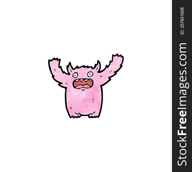 cartoon pink monster