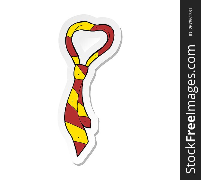 sticker of a cartoon tie