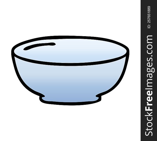 Quirky Gradient Shaded Cartoon Bowl
