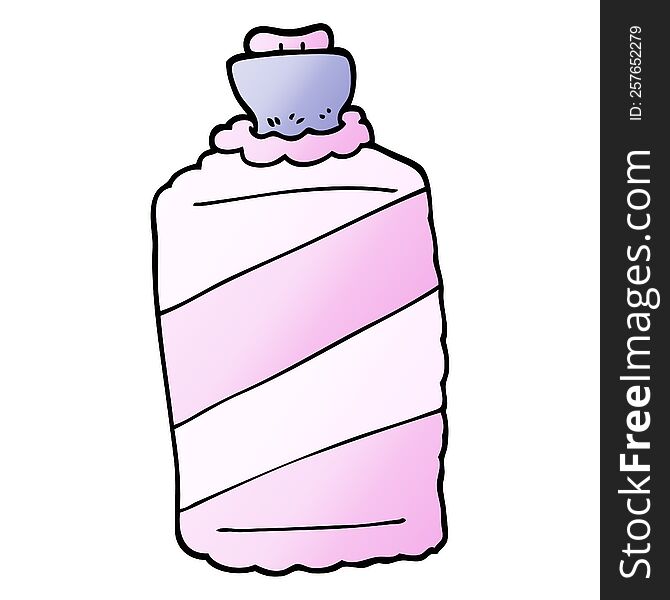 vector gradient illustration cartoon hot water bottle