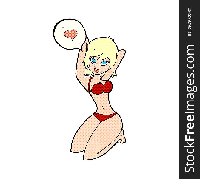 Cartoon Woman Posing