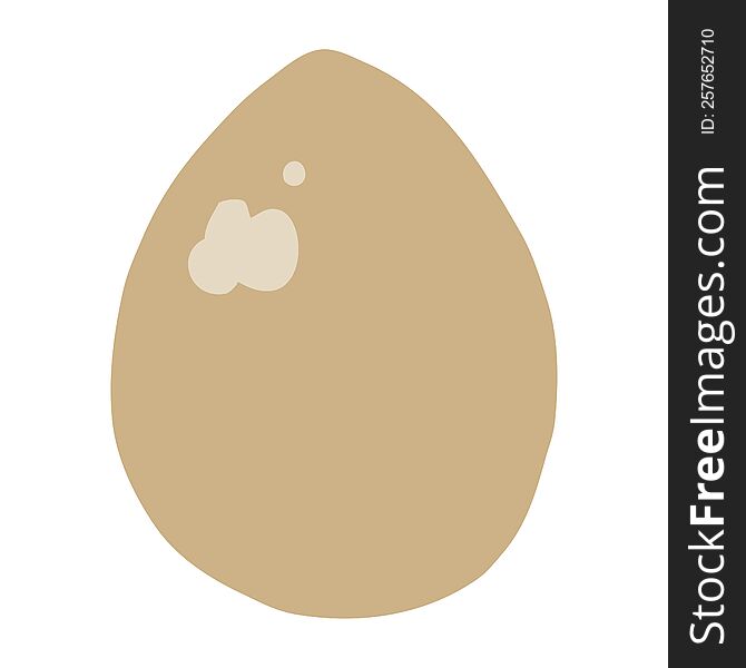 flat color style cartoon egg