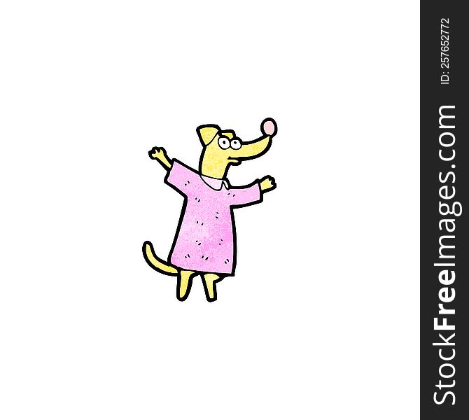 cartoon dog in dress