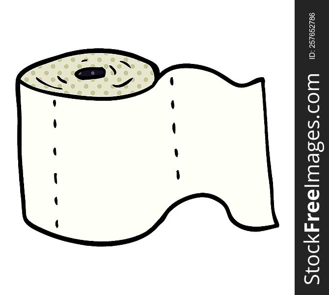 cartoon doodle toilet roll