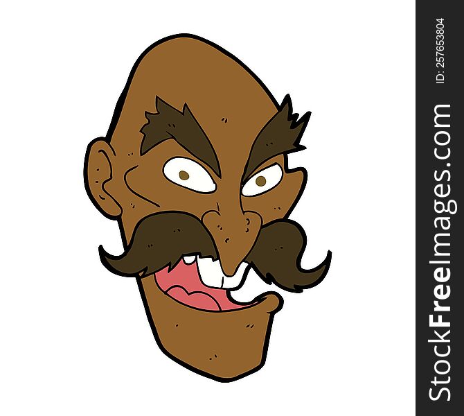 cartoon evil old man face