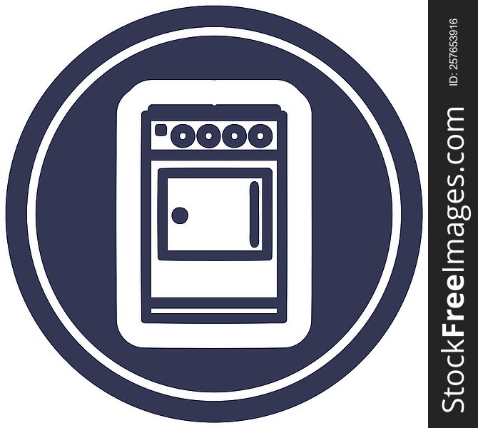 kitchen cooker circular icon