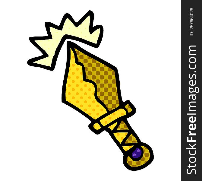 Cartoon Doodle Small Magical Dagger