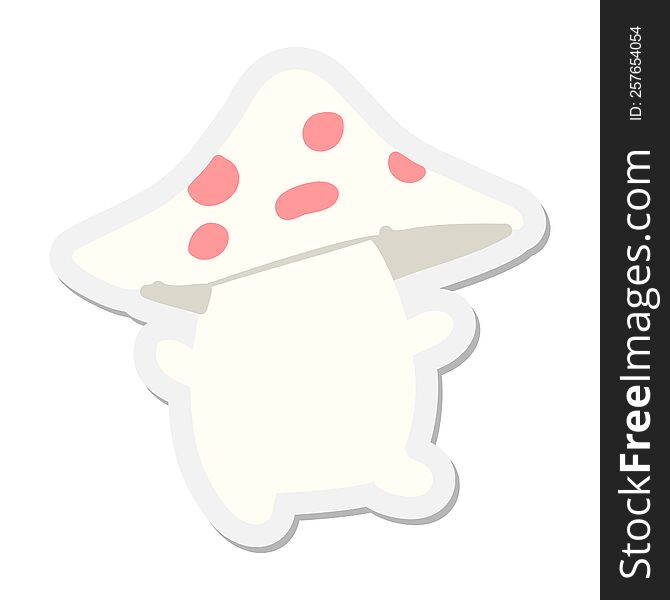 tiny mushroom sticker