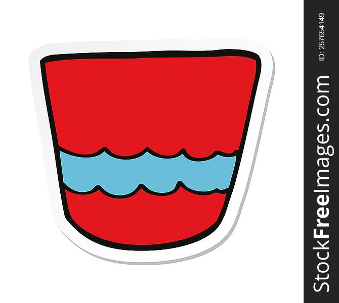 Sticker Of A Cartoon Pot