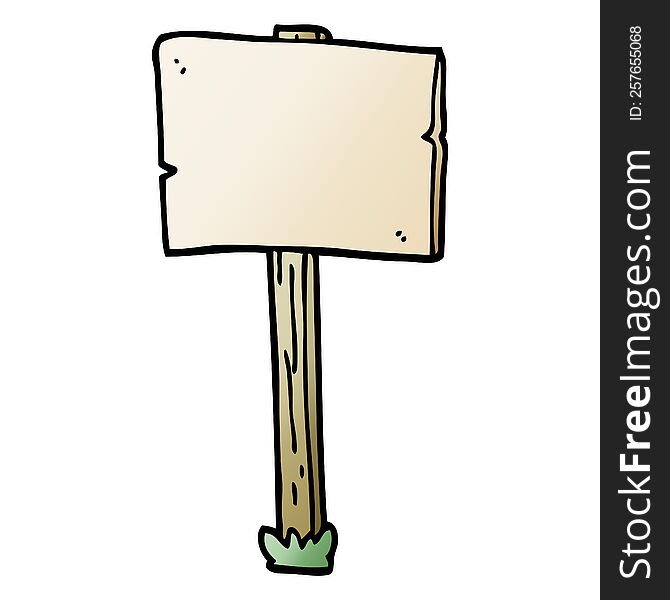 cartoon doodle sign post