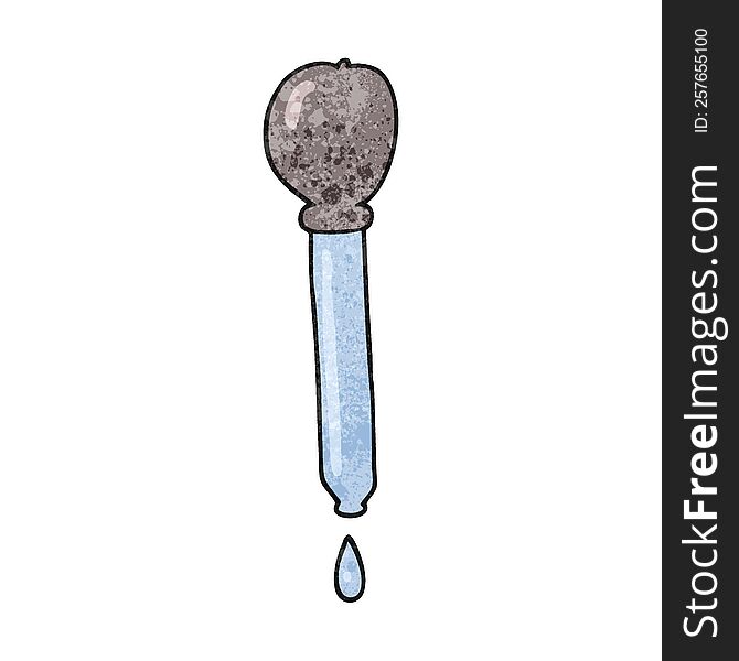 freehand textured cartoon pipette dripping