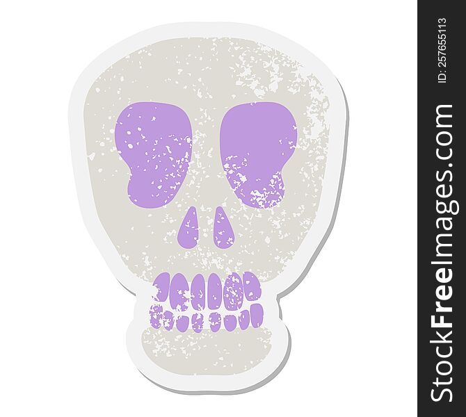 Spooky Skull grunge sticker