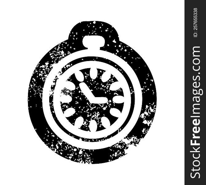 stop watch distressed icon symbol