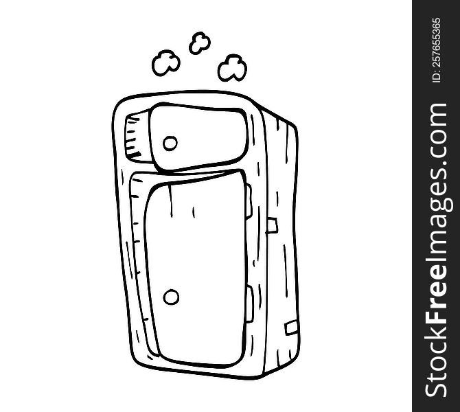 line drawing cartoon dusy cabinet