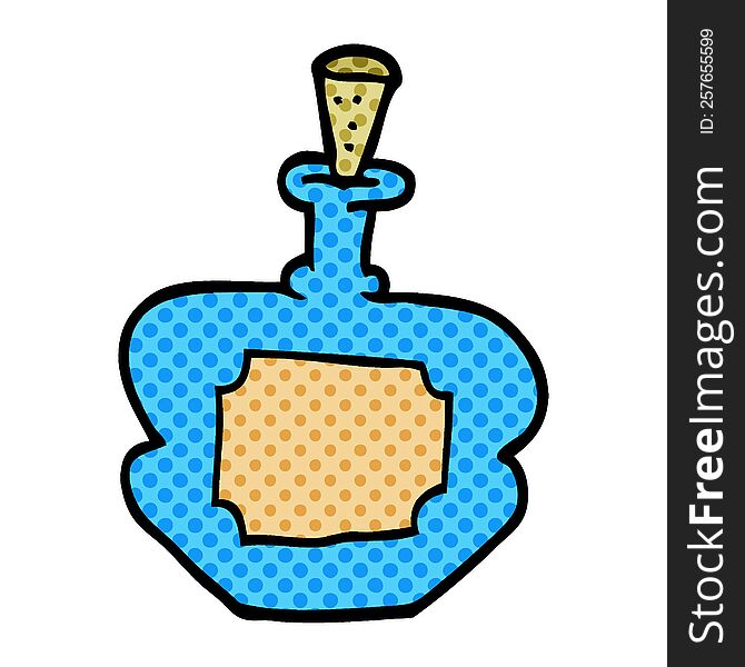 cartoon doodle perfume bottle