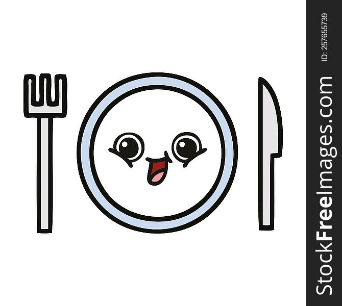 Cute Cartoon Dinner Plate