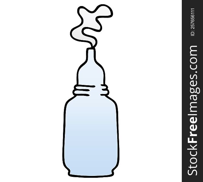 gradient shaded quirky cartoon glass bottled potion. gradient shaded quirky cartoon glass bottled potion