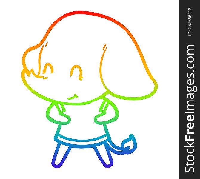 Rainbow Gradient Line Drawing
