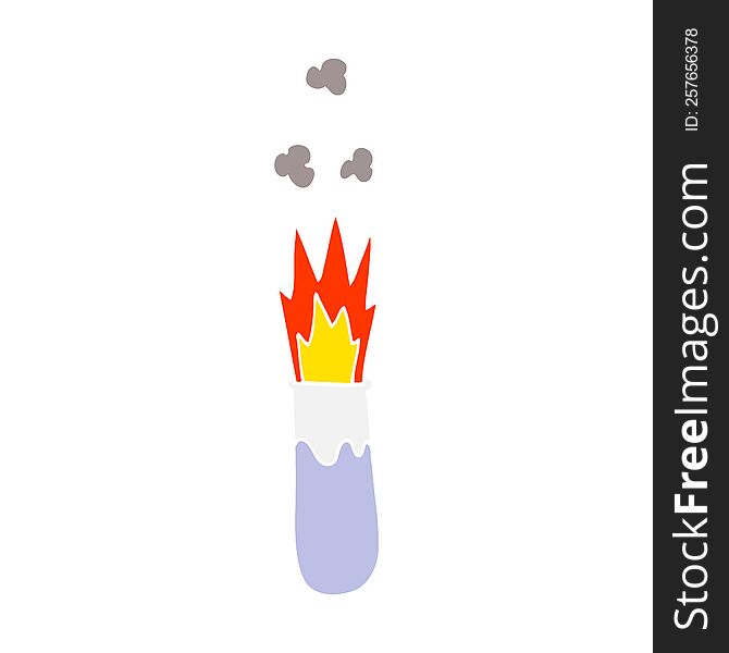 cartoon doodle test tube explosion