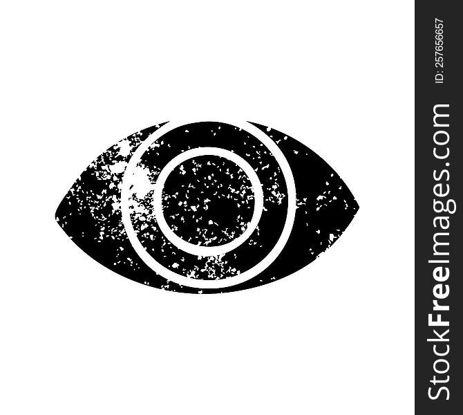 distressed symbol of a eye. distressed symbol of a eye