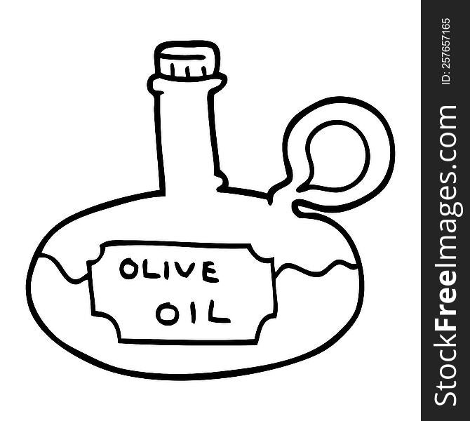 line drawing cartoon olive oil