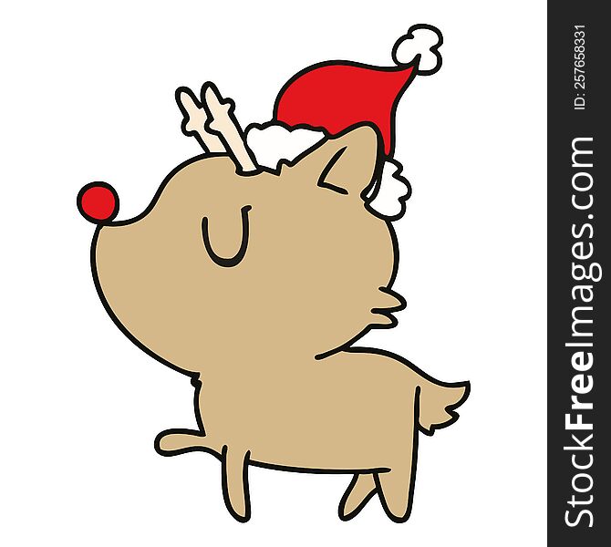 Christmas Cartoon Of Kawaii Deer