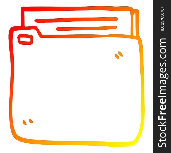 warm gradient line drawing of a cartoon file