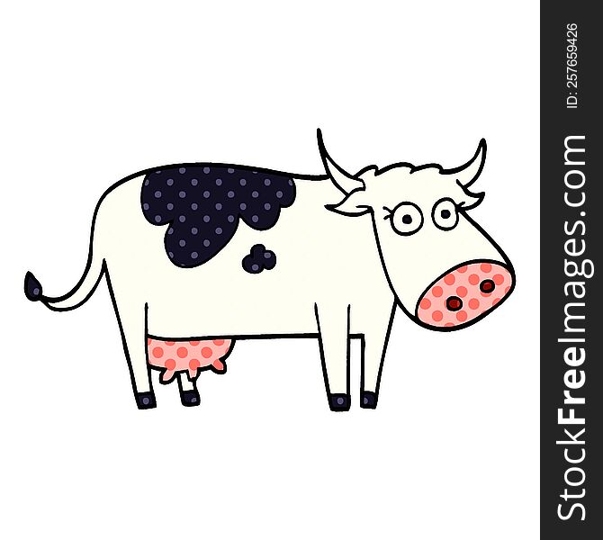 Cartoon Doodle Farm Cow