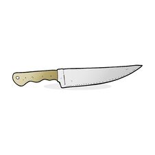 Cartoon Kitchen Knife Stock Image