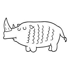 Cartoon Rhinoceros Royalty Free Stock Images