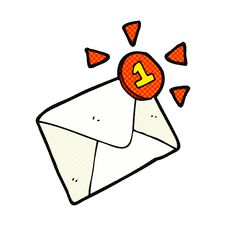 Cartoon Email Message Royalty Free Stock Photos